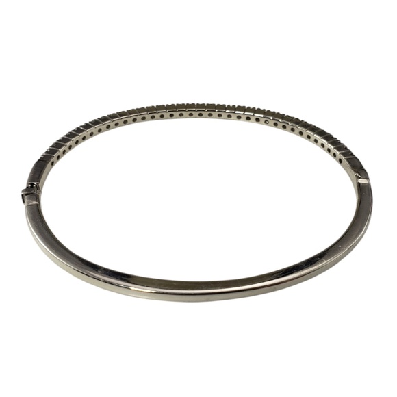 18 Karat White Gold Champagne Diamond Bangle Bracelet #20788 - Picture 5 of 8